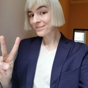 Purple slim blazer H&M XS mens